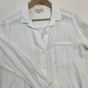 Cloth and Stone (Anthropologie) White Cotton Button-down - Medium